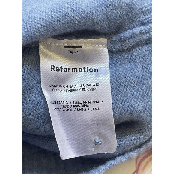 Reformation Blue Button-Up Cardigan - Picture 9 of 9